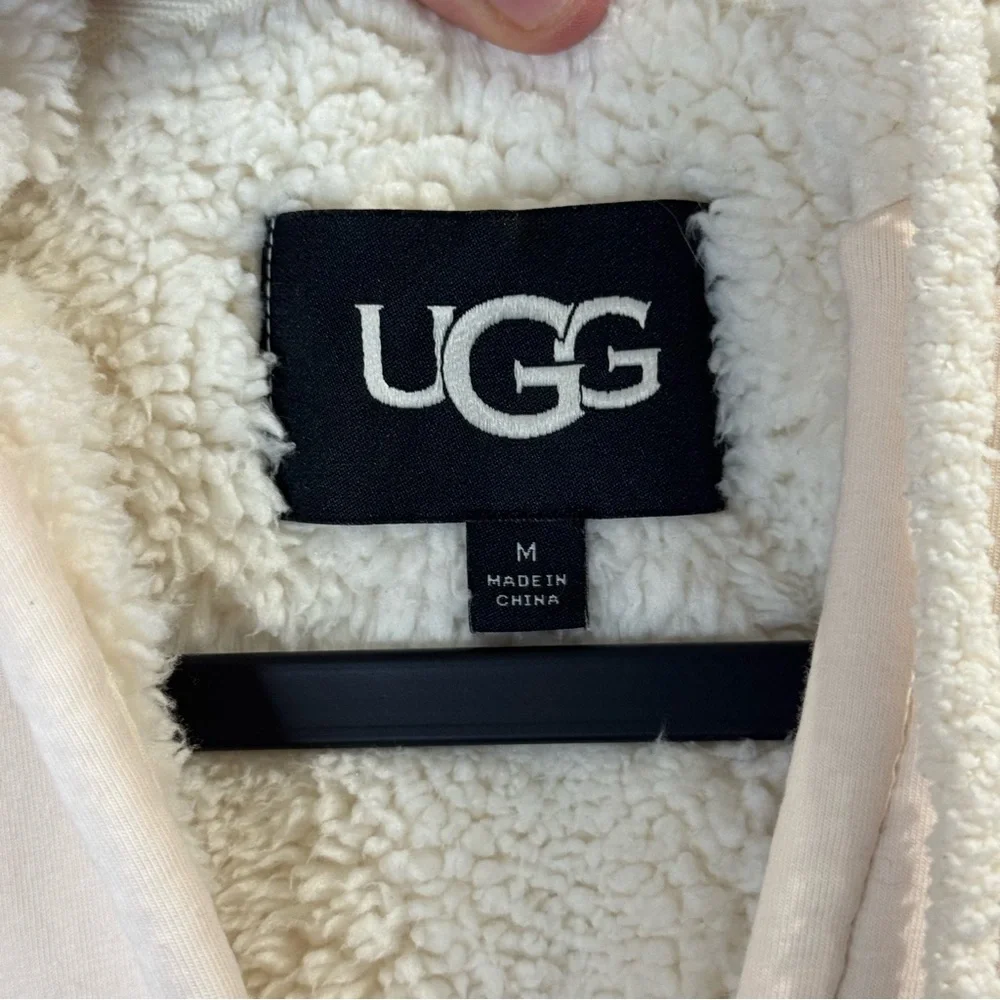 UGG Sharonn Bonded Fleece Pullover Soft Pink Hooded Pullover Medium EUC - Picture 5 of 14